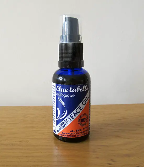 blue labelle moringa & raspbery seed face oil